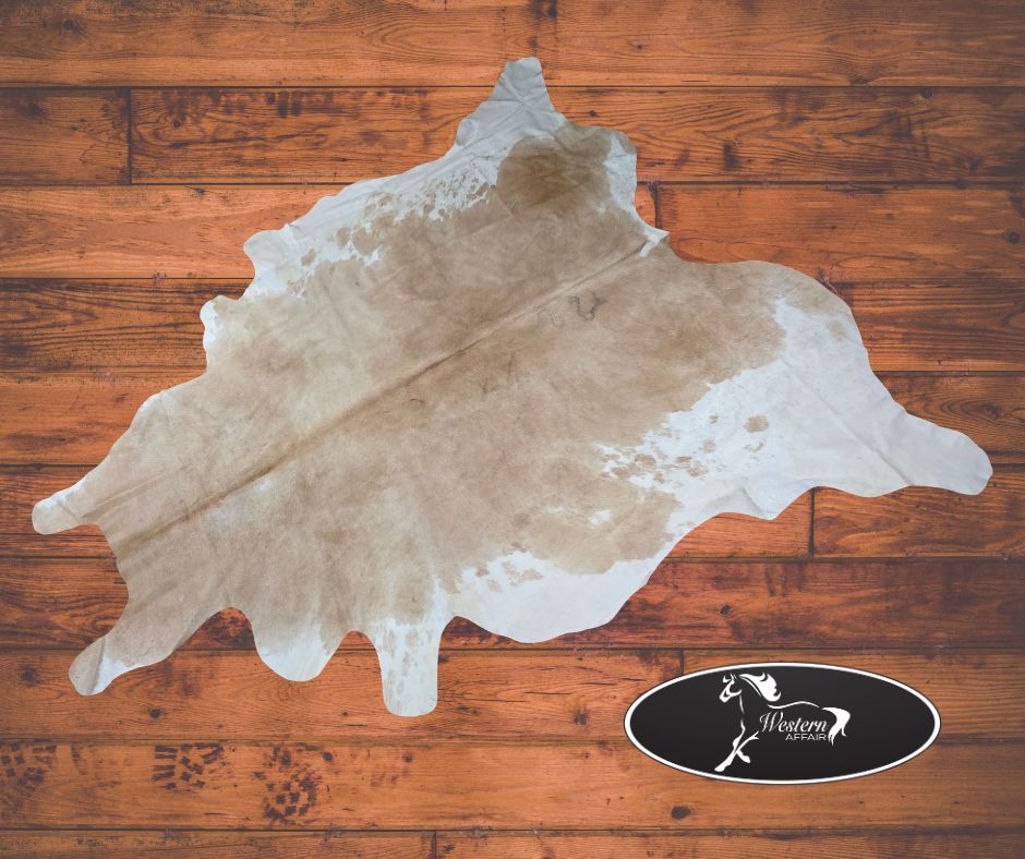 Light Brown and White Cowhide