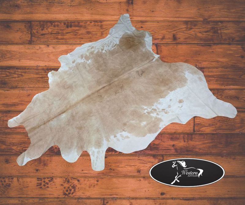 Light Brown and White Cowhide