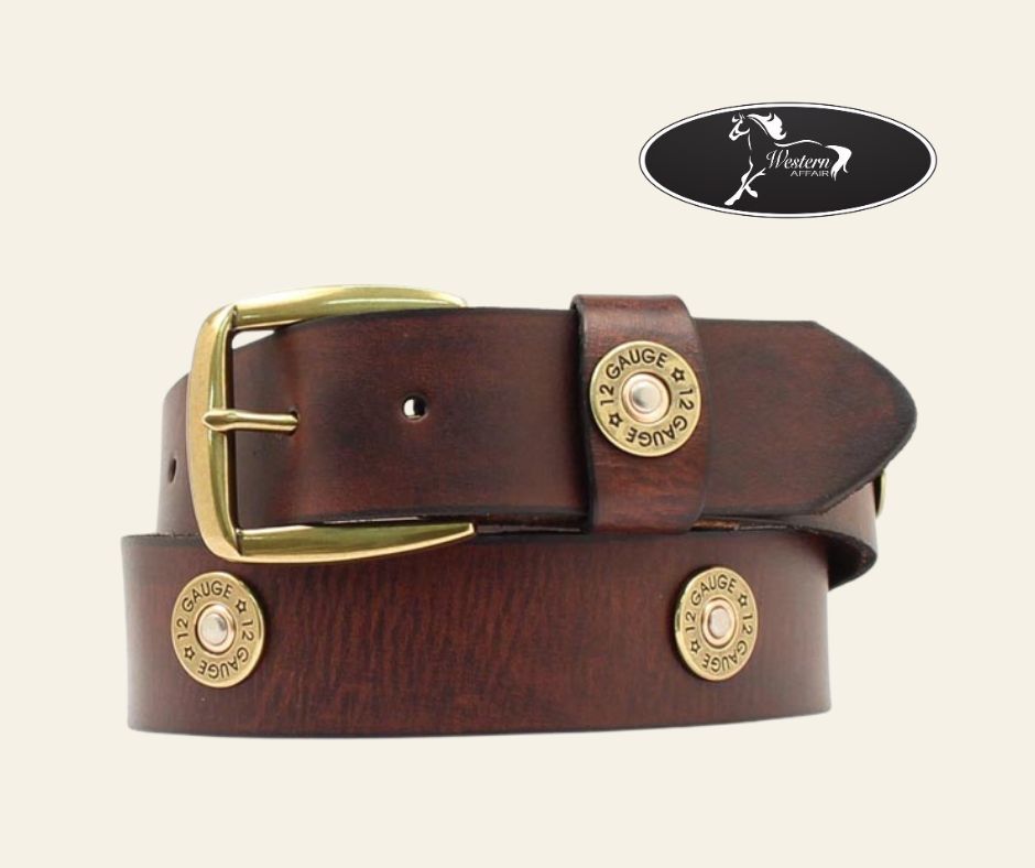 Nocona Men&#39;s Leather Shotgun Shell Belt