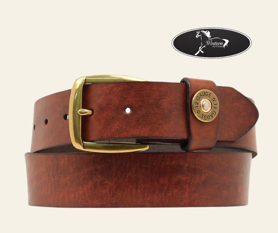 Nocona Men&#39;s Plain Shotgun Shell Belt