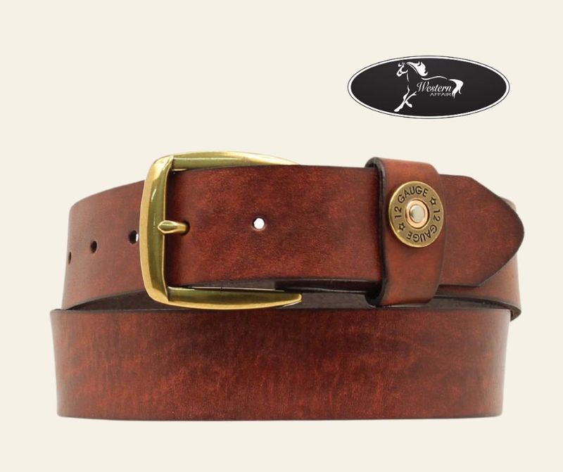 Nocona Men&#39;s Plain Shotgun Shell Belt