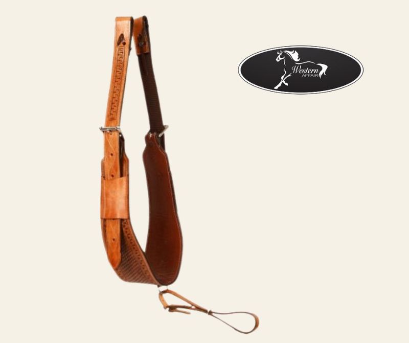 Heavy Duty 5&quot; Tooled Leather Back Rigging - CLEARANCE