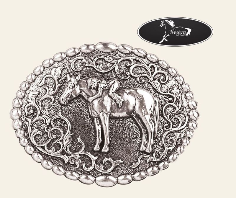 Nocona Youth Horse Buckle First Love