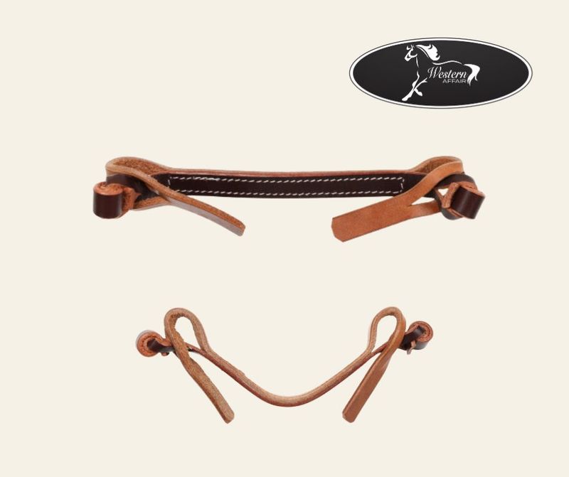 Argentina Cow Leather Quick Loop Curb Strap Argentina Cow Leather Quick Loop Curb Strap