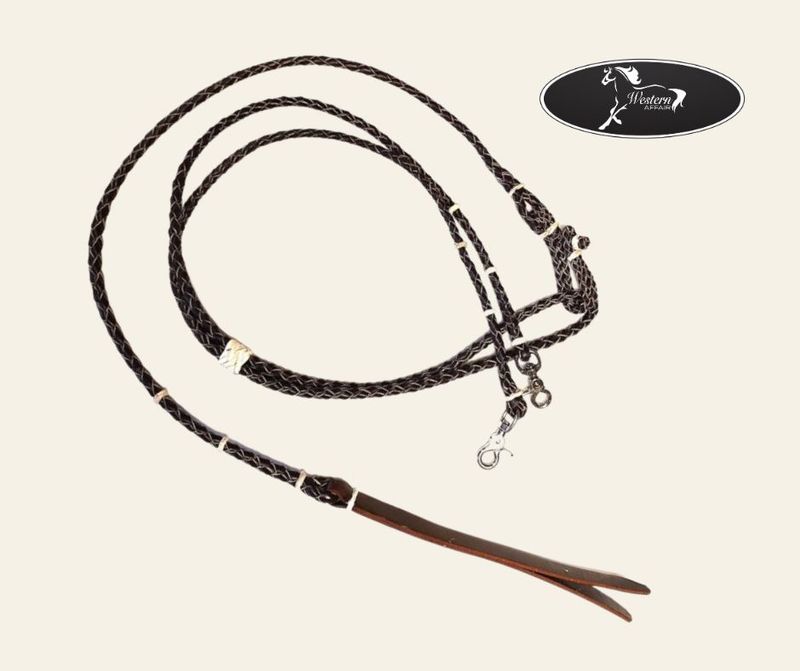 Braided Leather Romal Reins - Amish Range Braided Leather Romal Reins - Amish Range