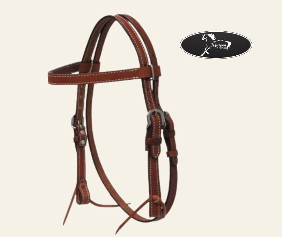 Small Pony Leather Headstall with Reins
