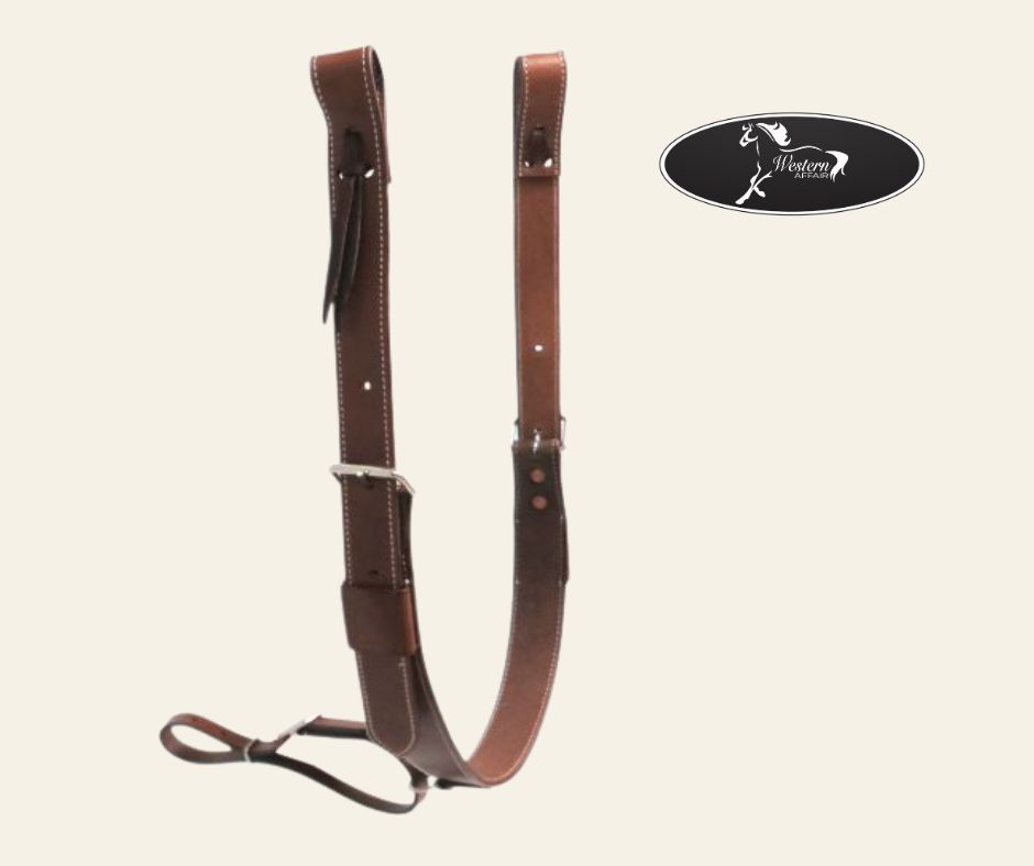 PONY 1.75" wide leather back cinch with roller buckles