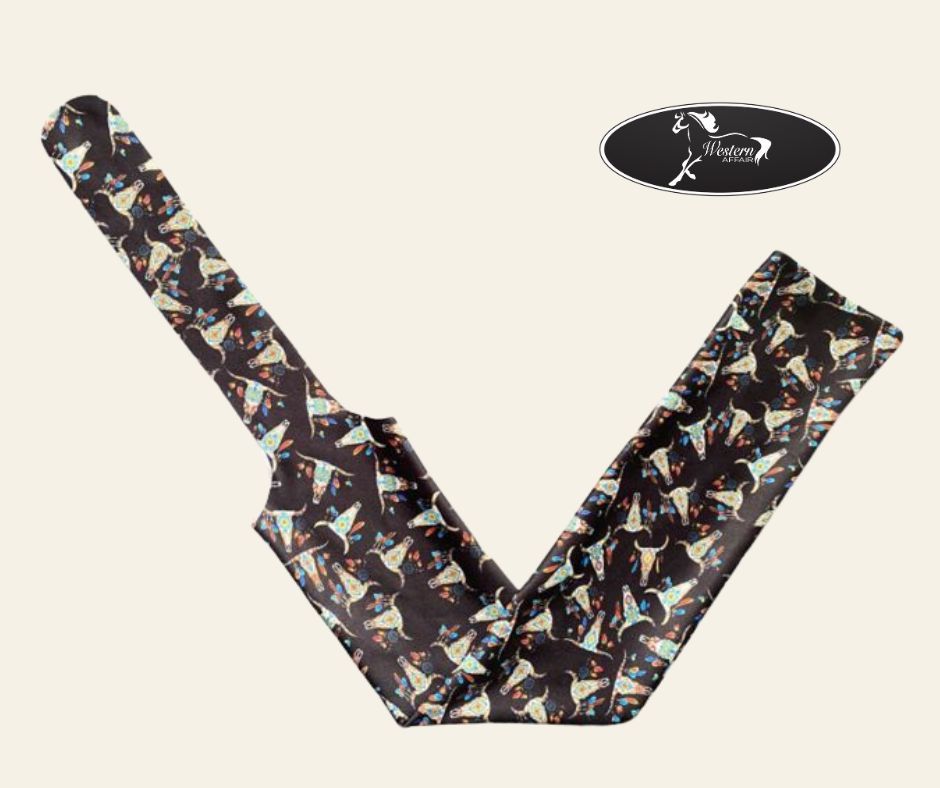 Cow Skull/Sunflower Print Slip On Tail Bag