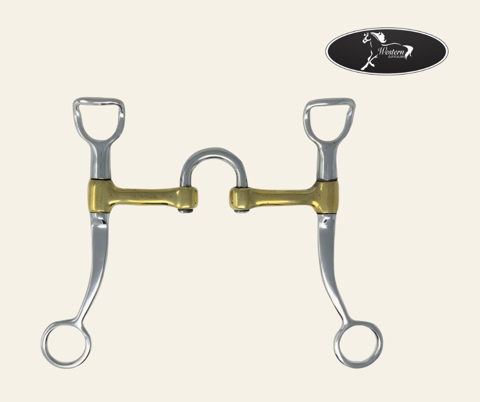 Stainless Steel Long Shank Western Bit with Ported Mouth