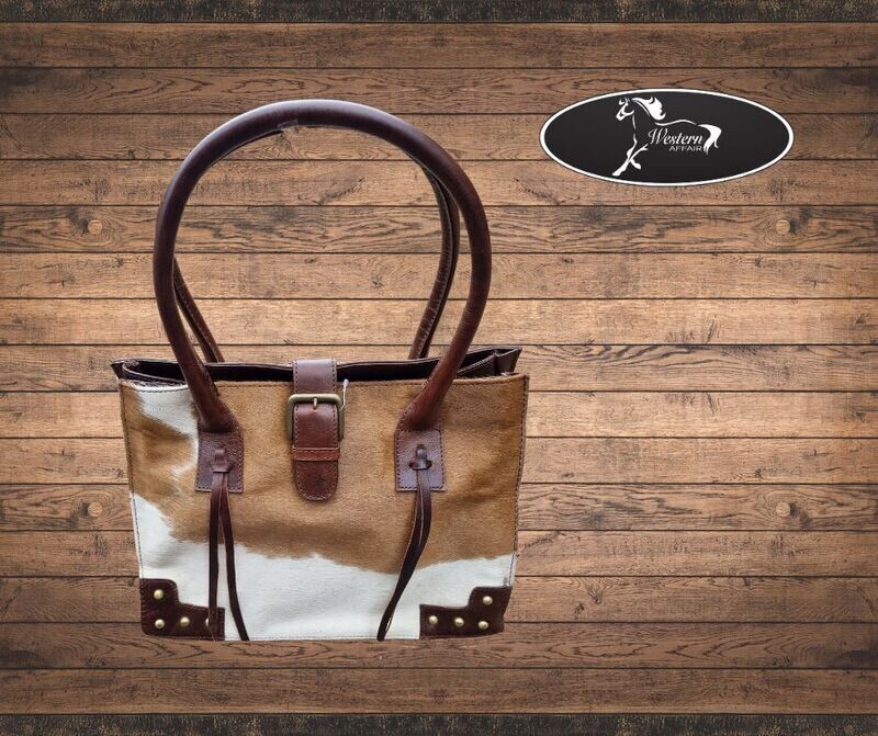 Brown & White Hair On Cowhide Shoulder Bag Brown & White Hair On Cowhide Shoulder Bag