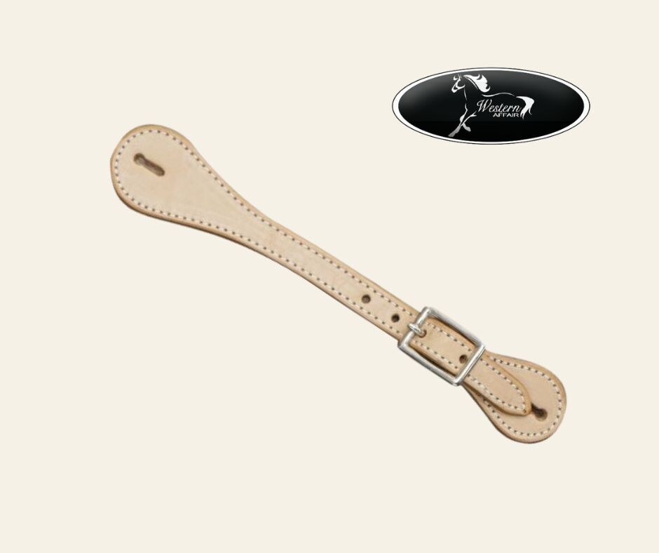 Adult Size Leather Spur Straps, Color: Light