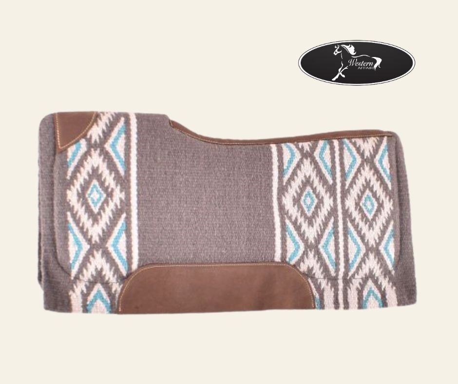Memory Felt Bottom Pad with Grey & Turquoise Diamond Design Memory Felt Bottom Pad with Grey & Turquoise Diamond Design