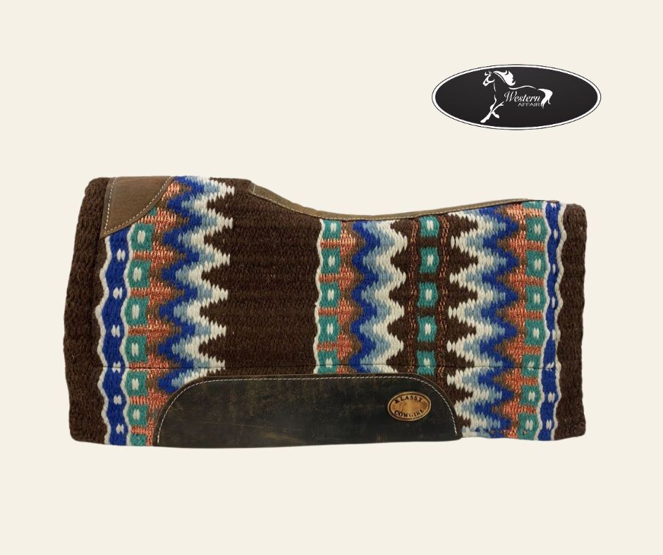 ​28x30 Barrel Style Memory Felt Saddle Pad with metallic Rose accents