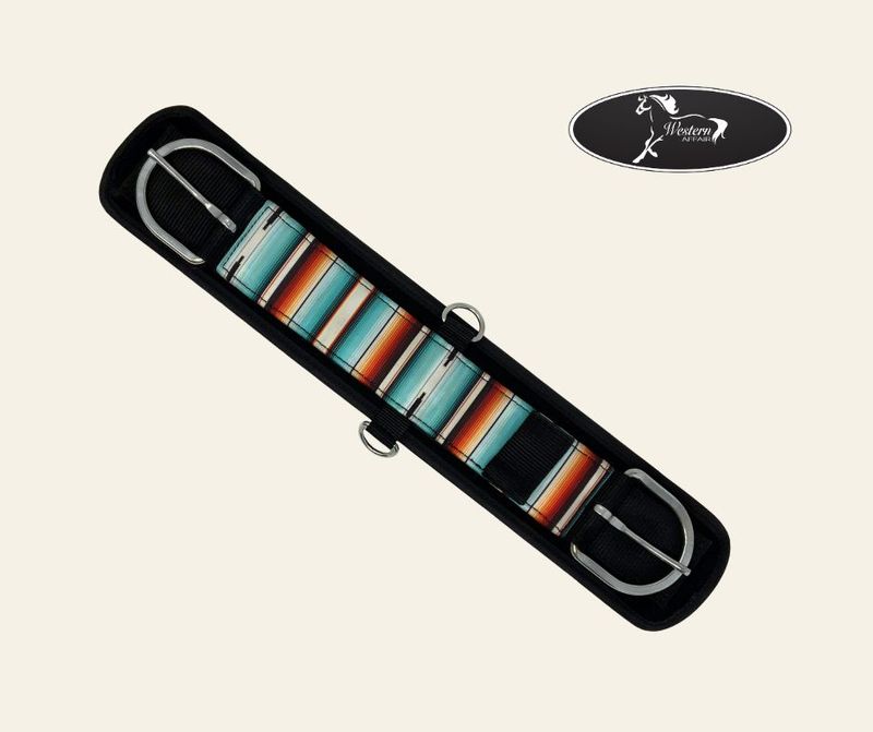 Teal Serape Neoprene Bottom Girth - Pony Sizes Teal Serape Neoprene Bottom Girth - Pony Sizes
