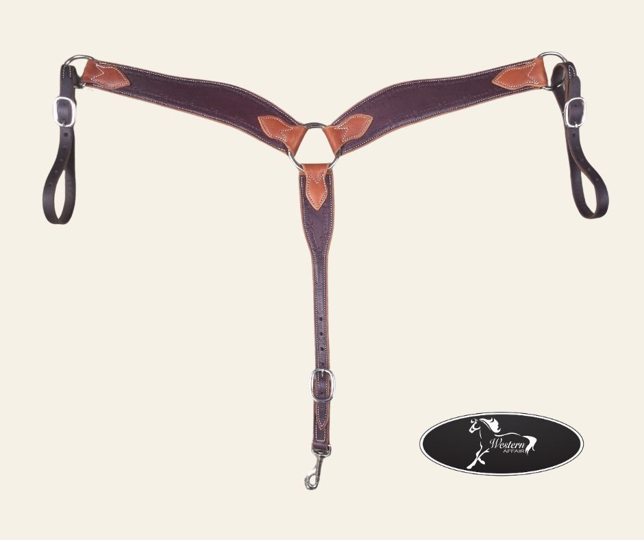 Wickett &amp; Craig Breastplate with Barb Wire Tooling - Amish Range