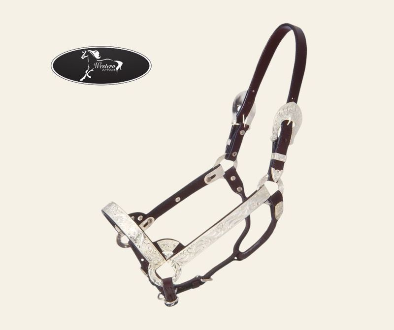 Deluxe Silver Show Halter - Full Deluxe Silver Show Halter - Full