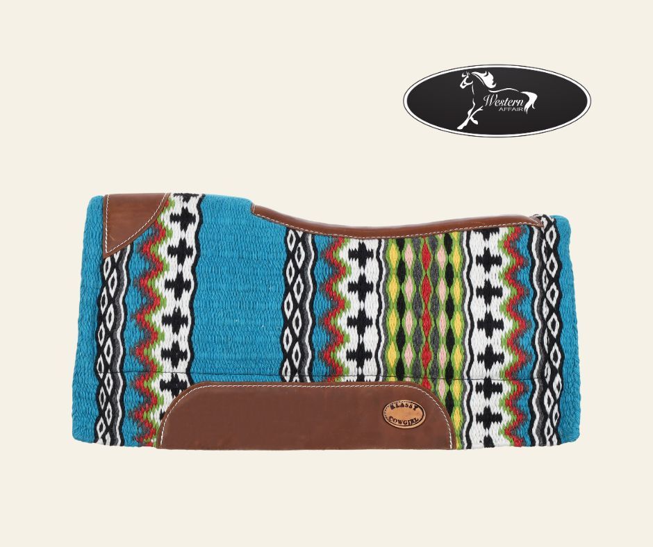 28"x30" Desert Fiesta Wool Top Felt Bottom Saddle Pad