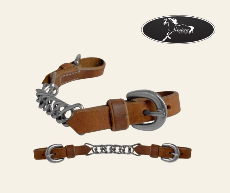 Argentina Cow Leather Flat Link Curb Chain