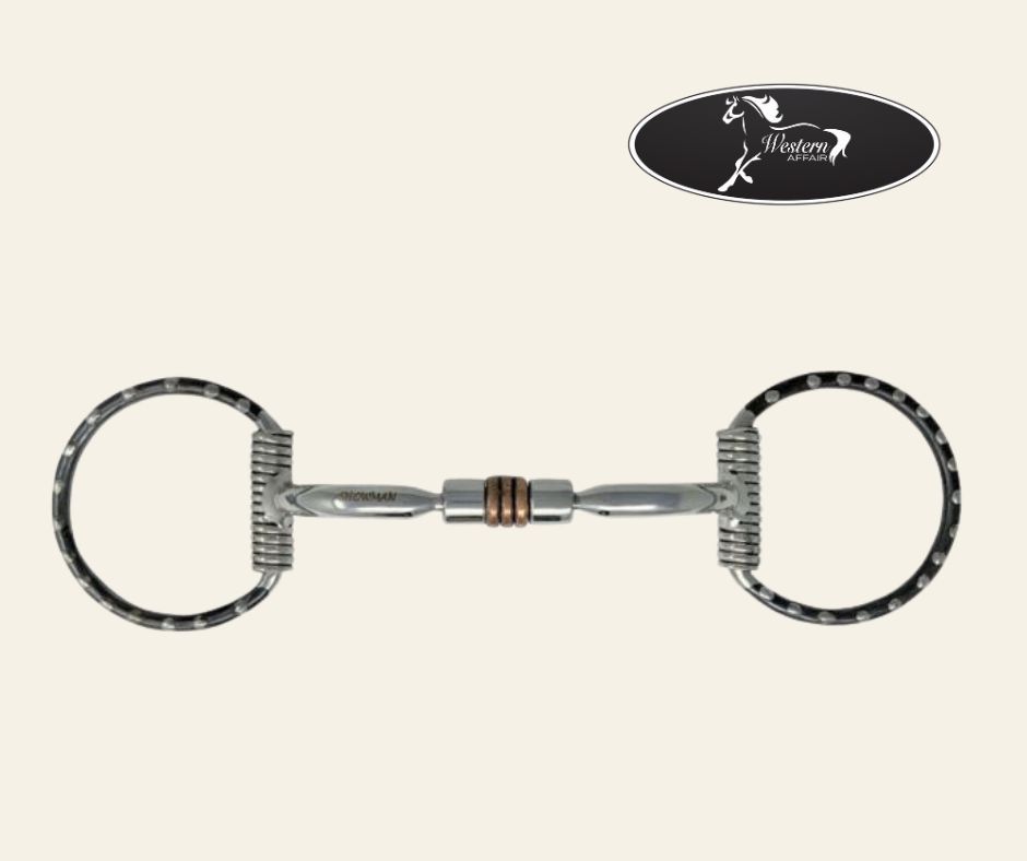 SS Curved Mouth Bit with Copper Roller