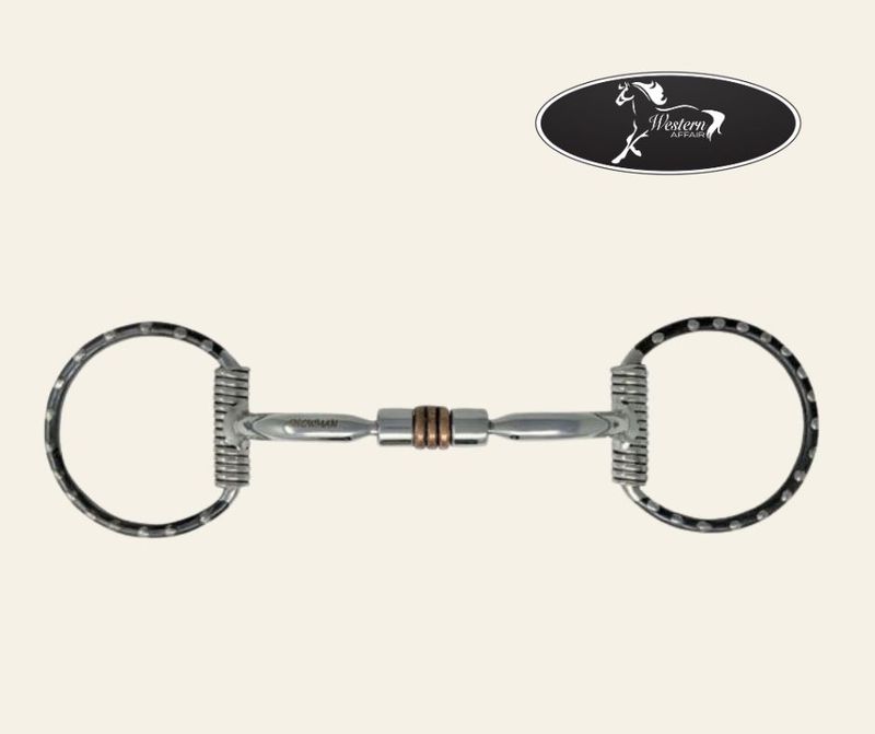 SS Curved Mouth Bit with Copper Roller