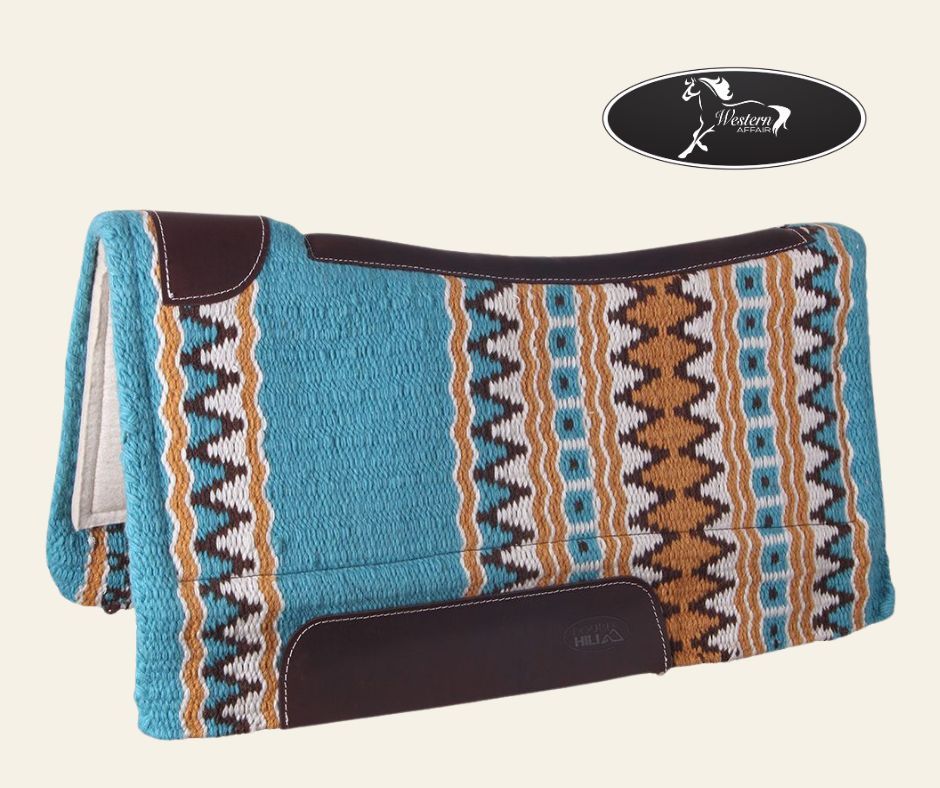Double Hill Contoured Wool Felt Pad - Turquoise