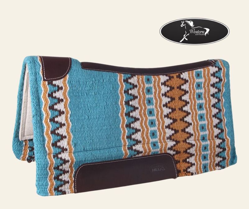 Double Hill Contoured Wool Felt Pad - Turquoise