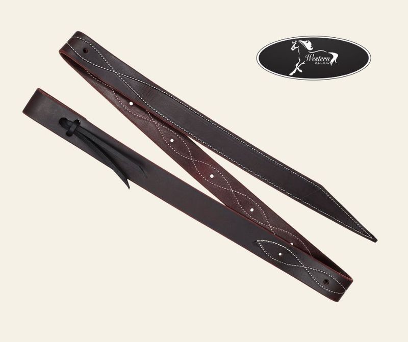 Premium Oiled Harness Leather Stitched Latigo 5ft