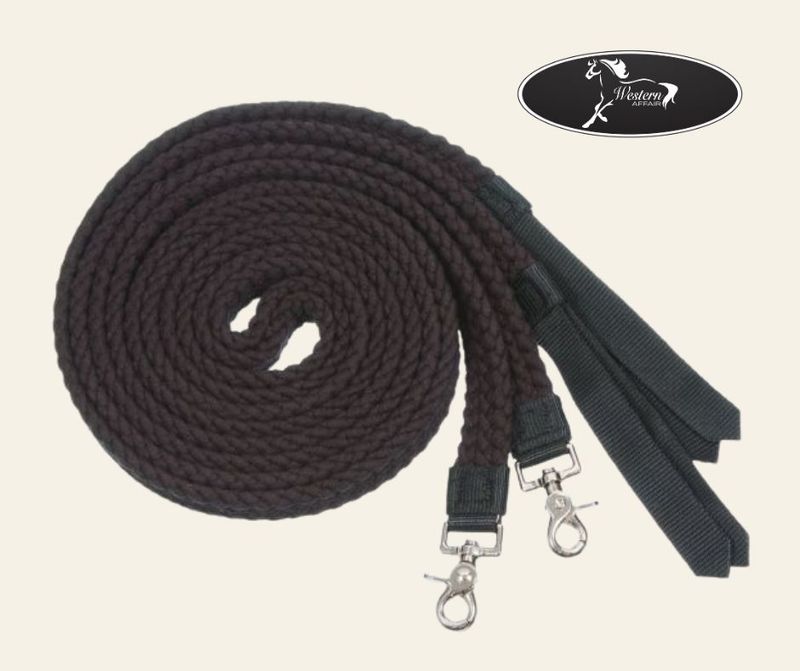 Flatt Cotton Split Reins - Black