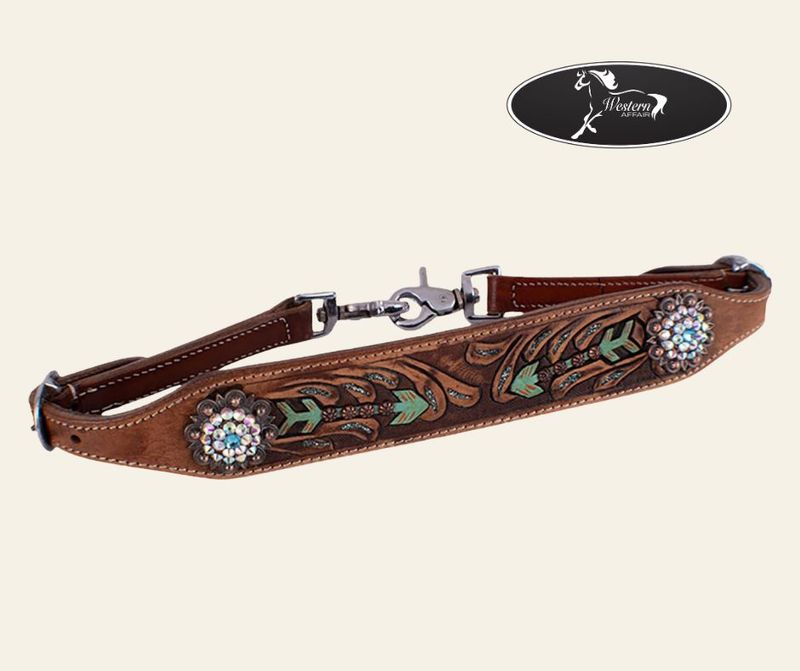 Hand Painted Arrow Design Wither Strap