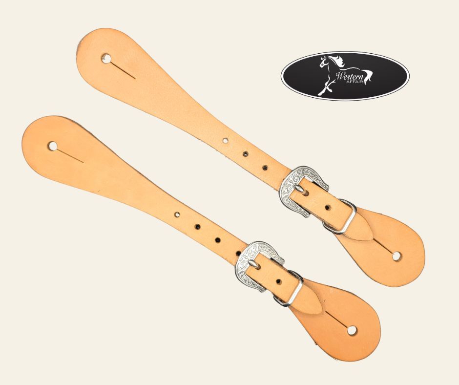 Russet Spur Straps w JW Filigree Buckles - Amish Range