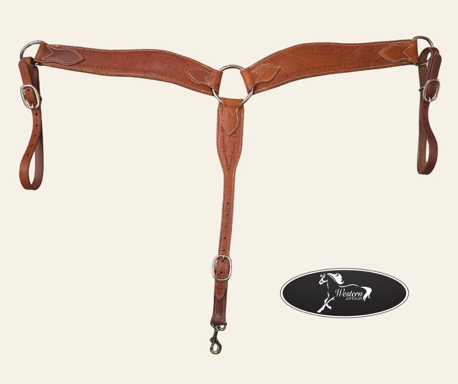 Wickett &amp; Craig Breastplate w Barb Wire Tooling - Amish Range