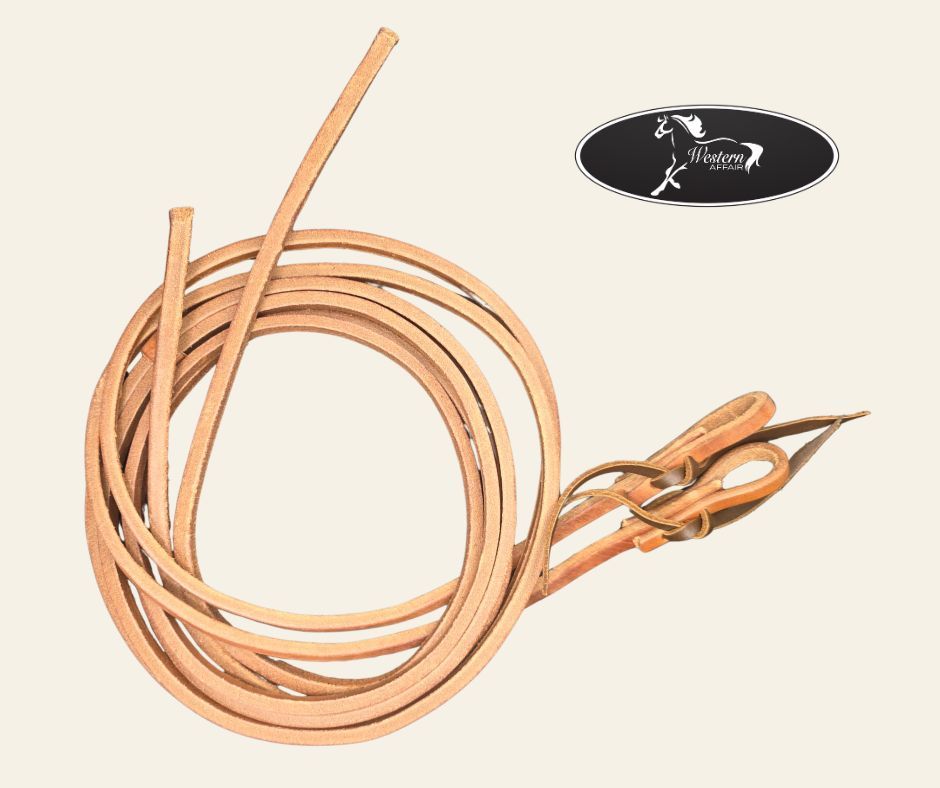 3/8" x 8ft Hermann Oak Leather Split Reins - Amish Range