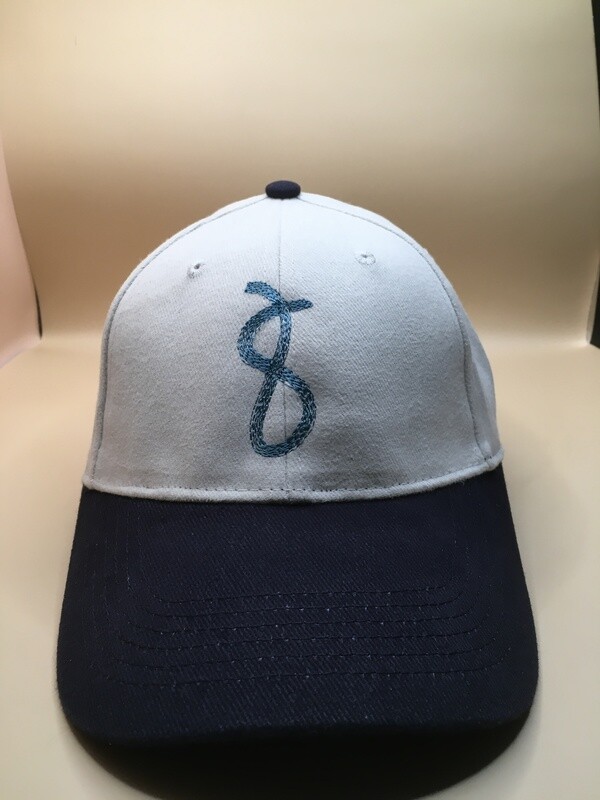 8 Dad Hat Structured - Sand/Midnight Navy