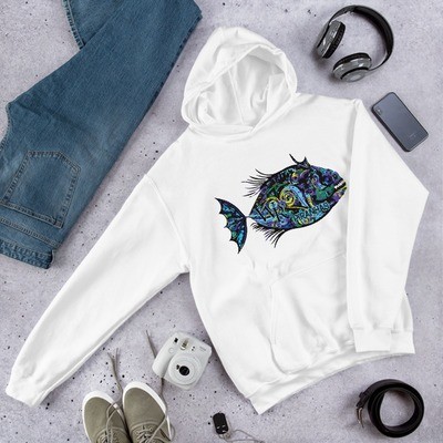 Cozy Hooded Sweatshirt-Piranha