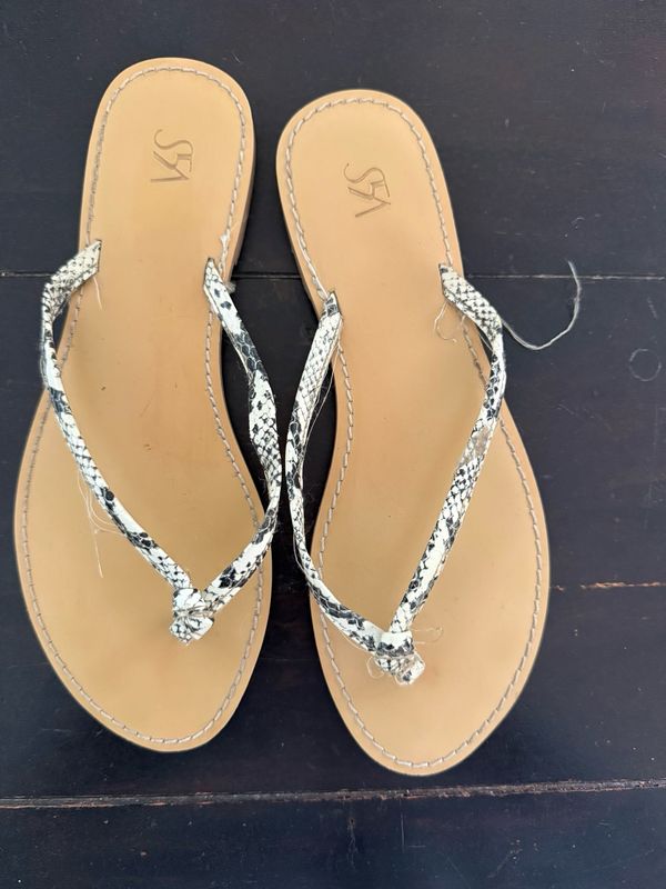 Snake Print Flip Flops