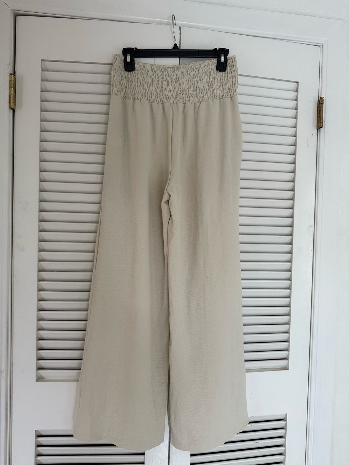 Wide Leg Crepe Pants - Large