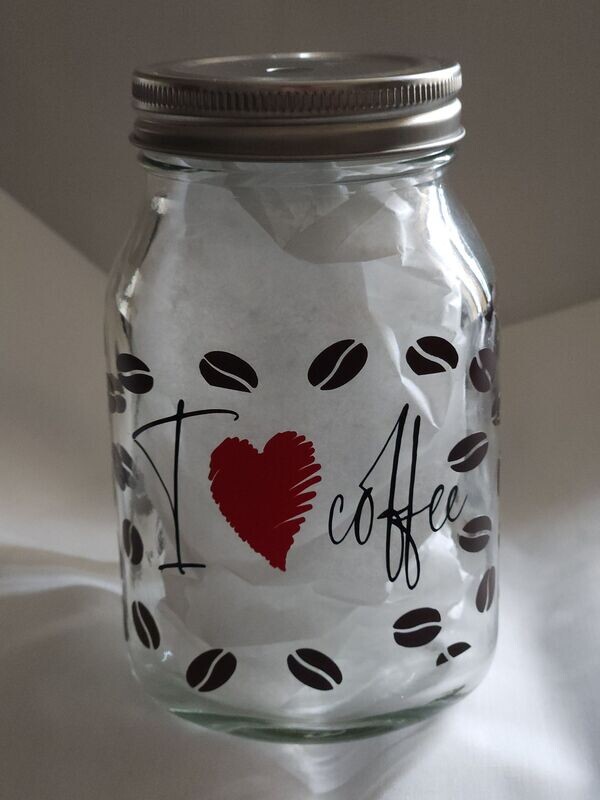 I Love Coffee Mason Jar
