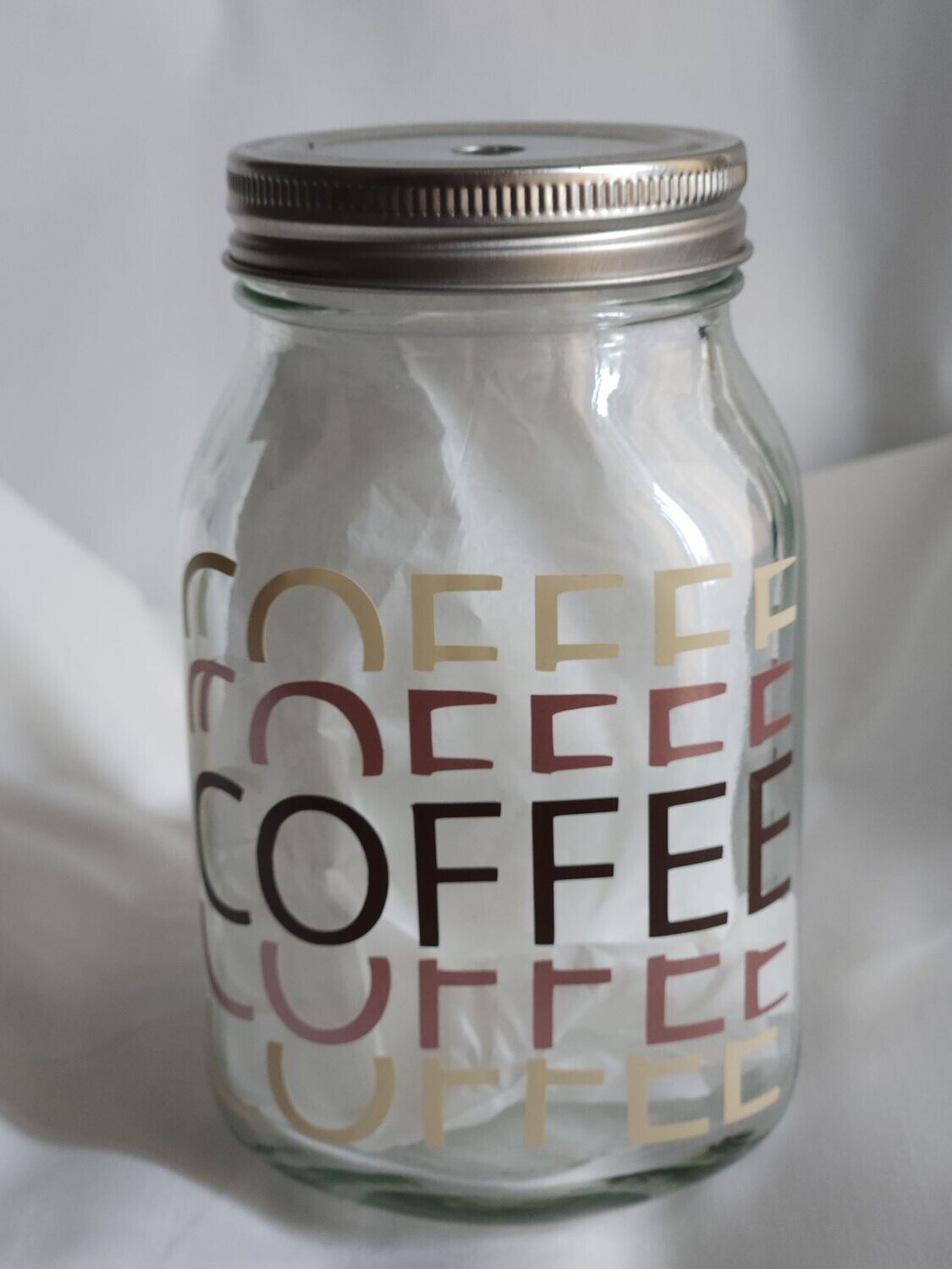 Tri-Color Coffee Mason Jar