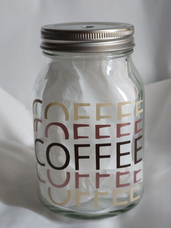 Tri-Color Coffee Mason Jar