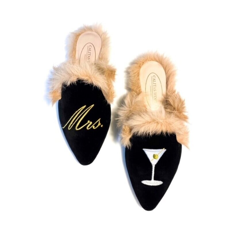 MULES PELO TERCIOPELO NEGRO, MRS. MARTINI