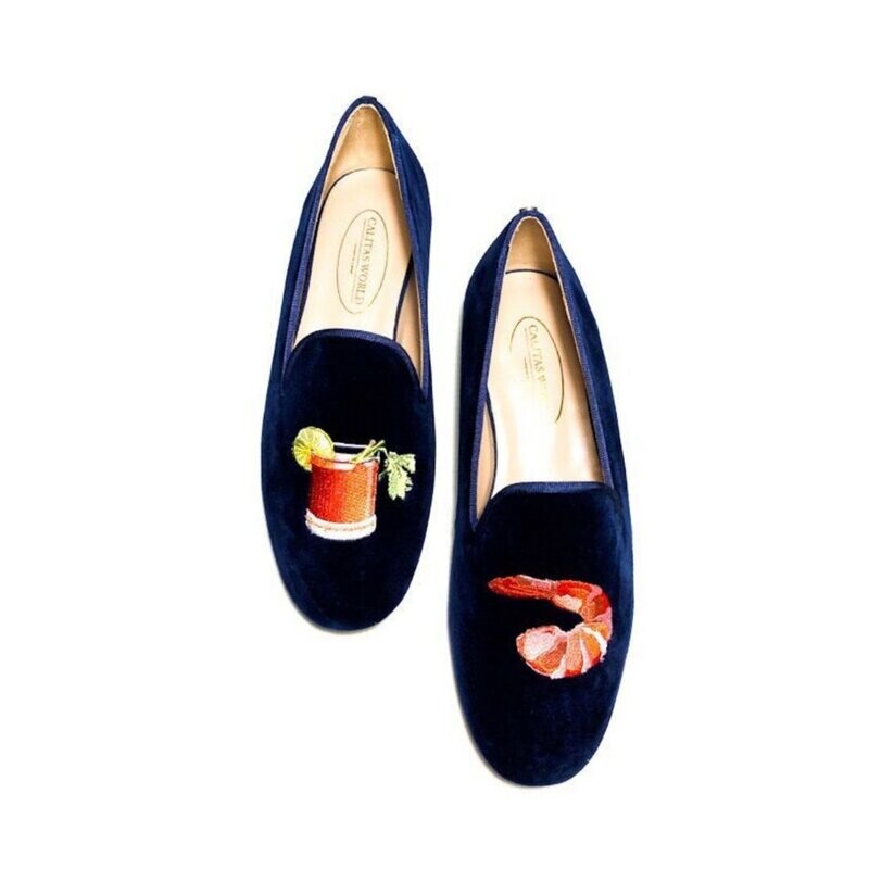 LOAFERS HOMBRE TERCIOPELO AZUL MARINO 9CO R22, BLOODY MARY Y GAMBA