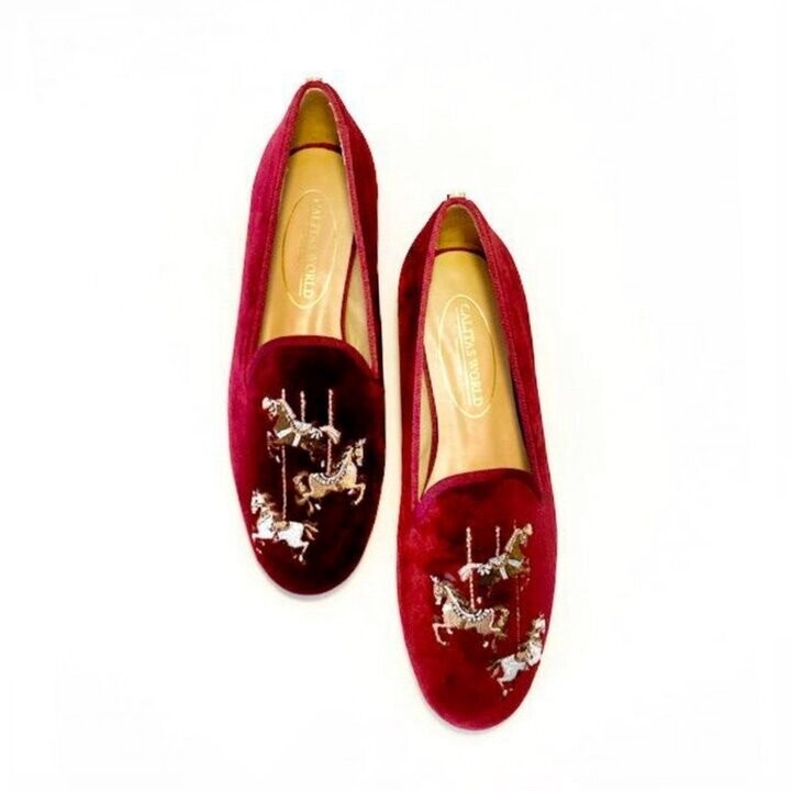LOAFERS TERCIOPELO BURDEOS 10CO R48, CARRUSEL