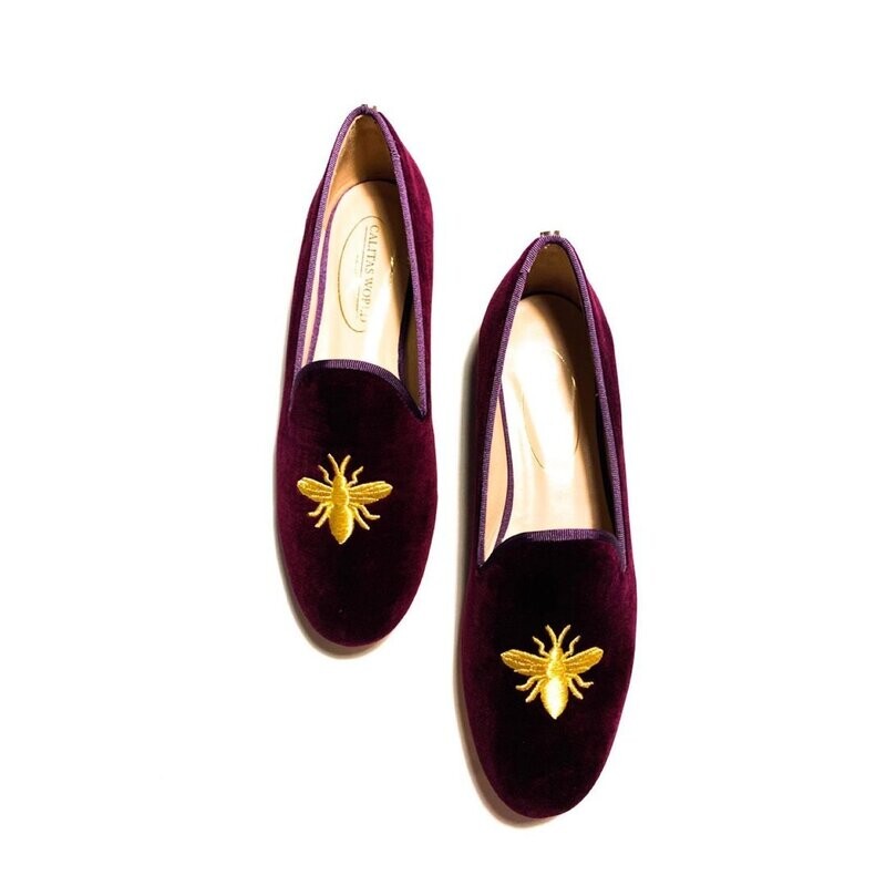 LOAFERS TERCIOPELO VINO TX R53, GOLDEN BEE