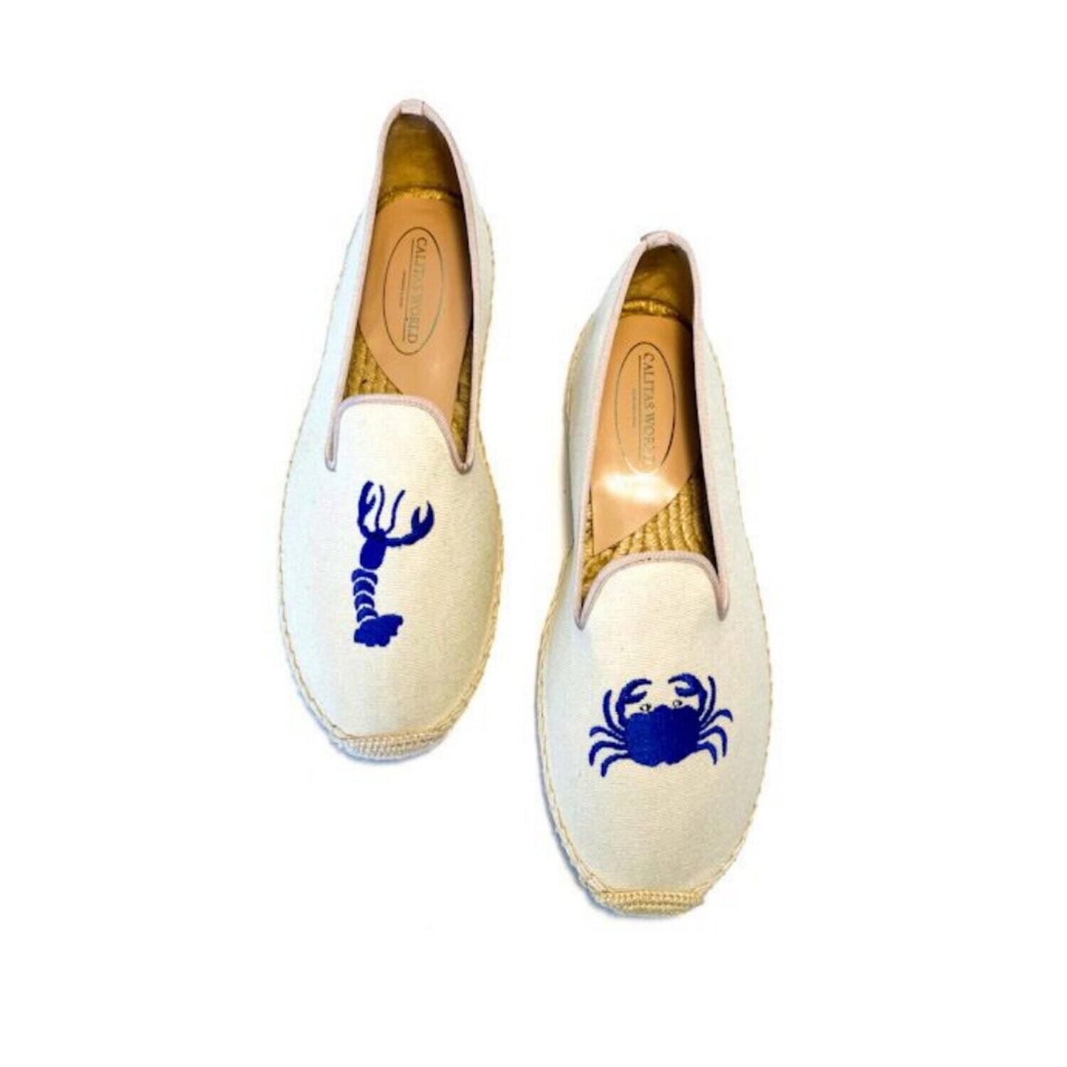 ESPADRILLES HOMBRE, BEIGE 2ACO, CANGREJO Y LANGOSTA (AZUL ROYAL)