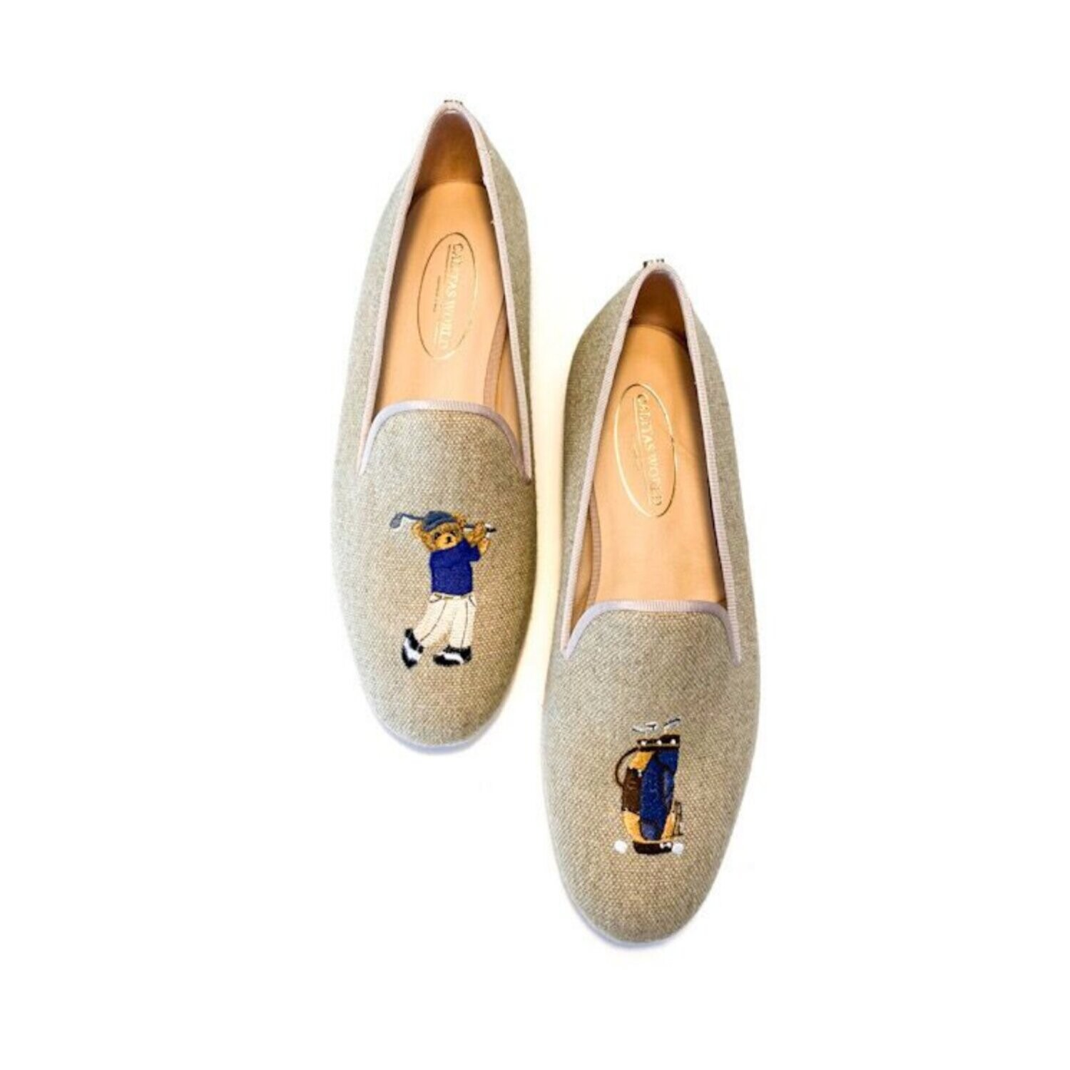 LOAFERS HOMBRE LINO NATURAL, GOLFER BEAR