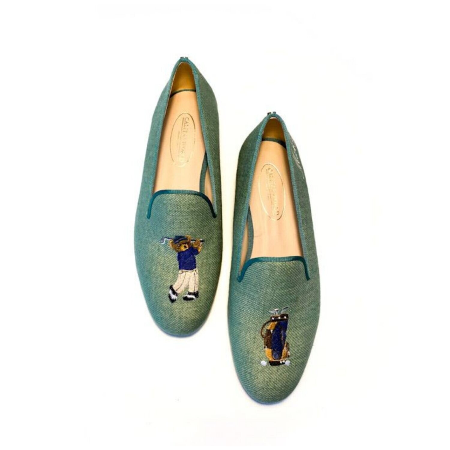 LOAFERS HOMBRE LINO VERDE OLIVO 603TX, GOLFER BEAR