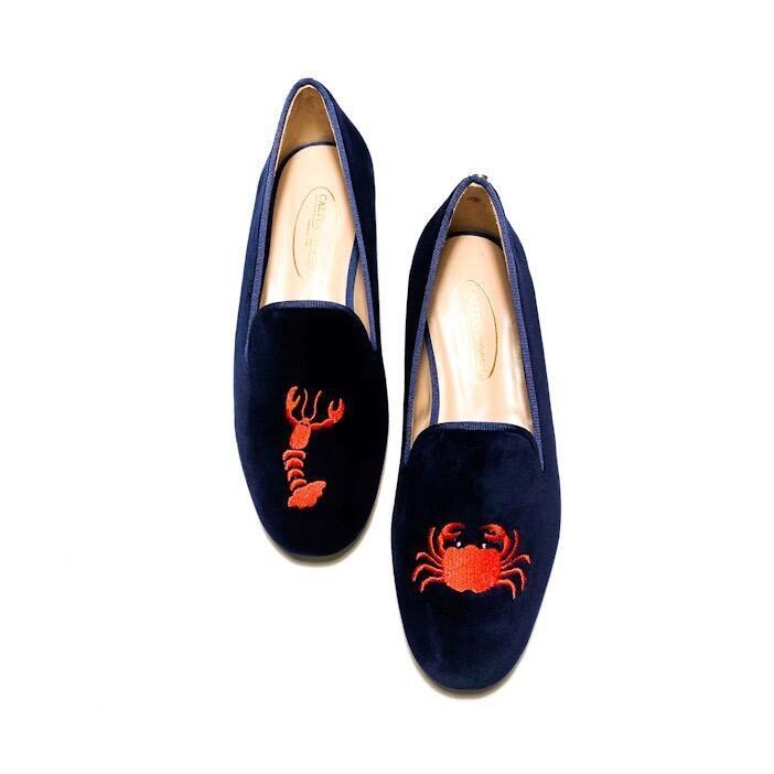 LOAFERS HOMBRE TERCIOPELO AZUL MARINO 9CO  R22, LANGOSTA Y CRANGREJO