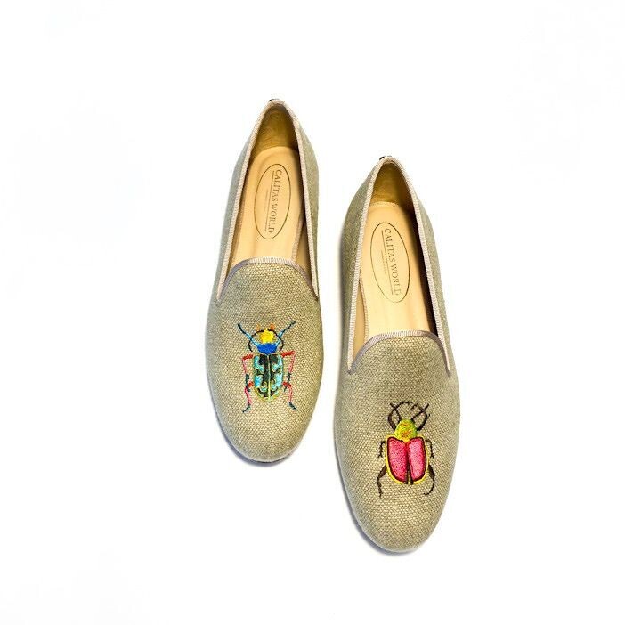 ​LOAFERS NATURAL CO LINEN, BEETLES