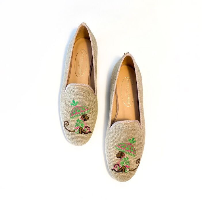 LOAFERS LINO NATURAL CO, MONO CON PARAGUAS