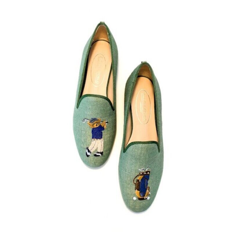LOAFERS LINO VERDE OLIVO 603TX, GOLFER BEAR